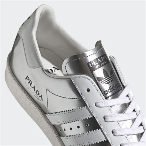 prada adidas superstar silver|Prada x Adidas shoes price.